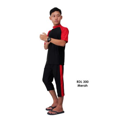 baju renang pria rizqy RDL 300 Merah